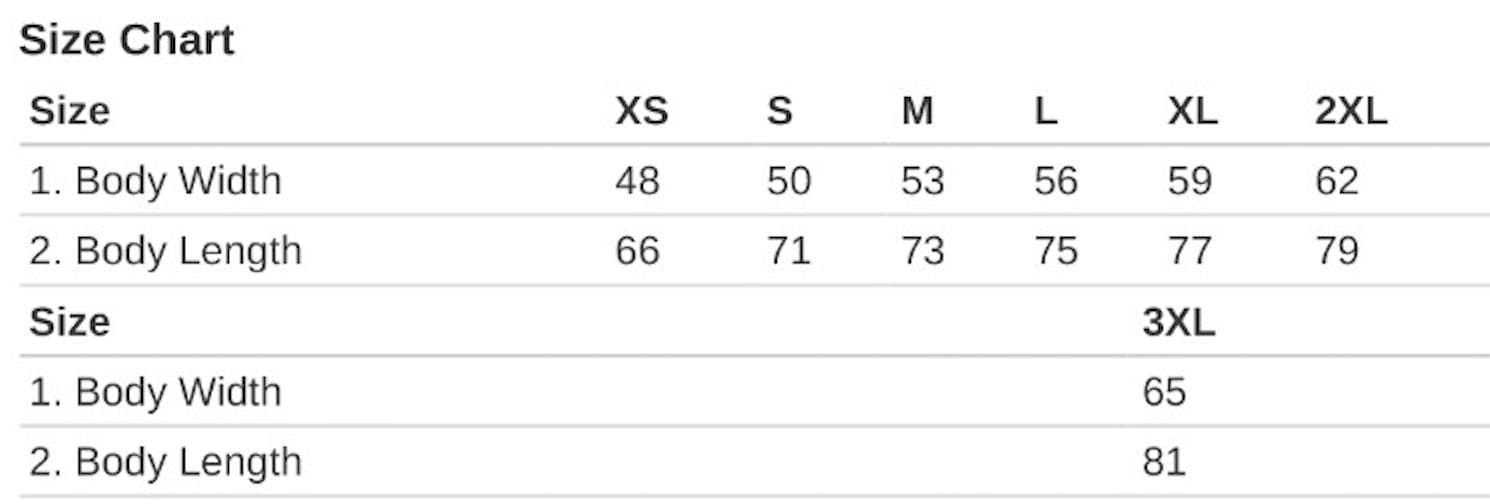VuurtjieSweaterSizeChart